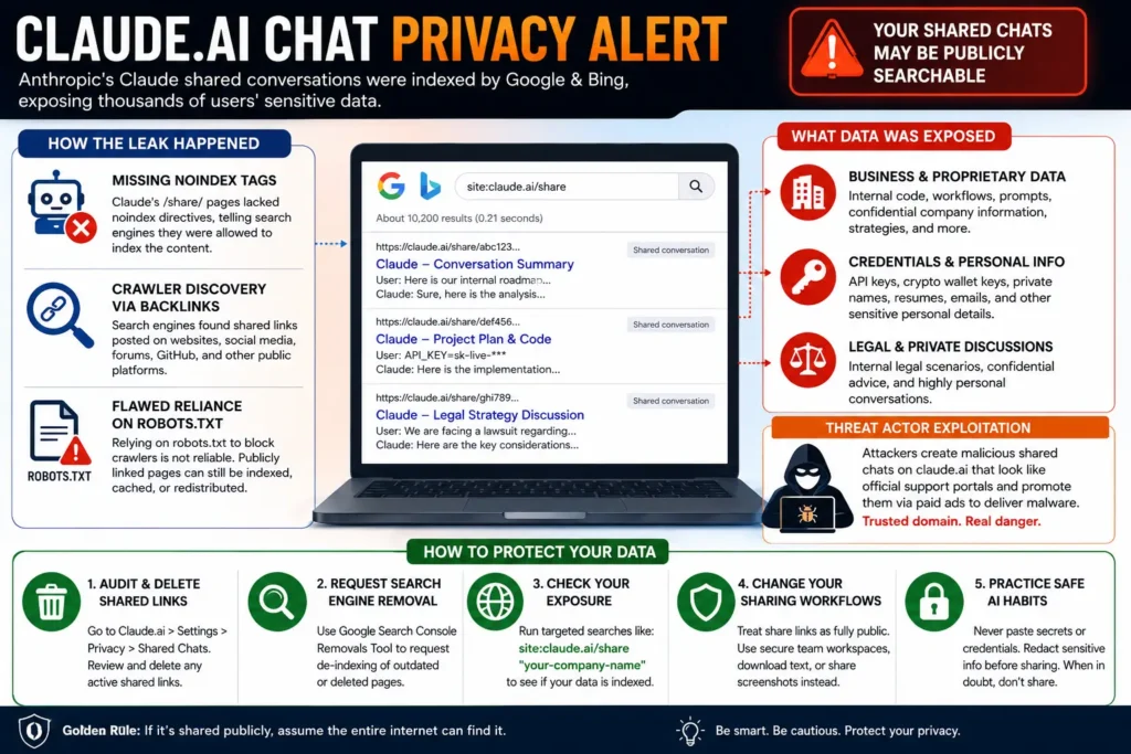 Claude AI Chat Privacy Alert
