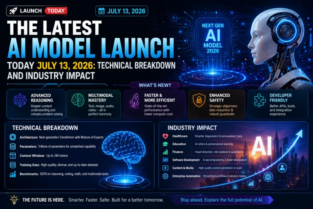 Latest AI Model Launch Today July 13, 2026